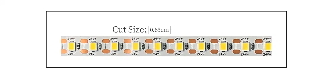 Arbitrary Clipping 2835 24V Ra>95 Kitchen Cabinets Light High Brightness Flexible LED Strip