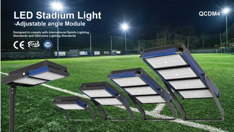 SAA CE CB RoHS Listed Professional Tennis/Badminton/Football Playgound Lights High Mast Flood Lights Dialux Design 250-1600W High Power LED Sports Light